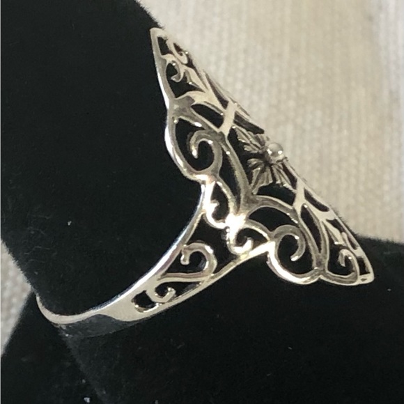 Sterling Silver .925 NWT Dainty Filigree Ring Wms Sz 10 - Picture 7 of 14